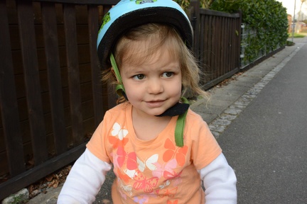 Greta out for a bike ride